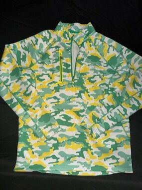 Sunice Green, Yellow & White Camo Zip Jacket